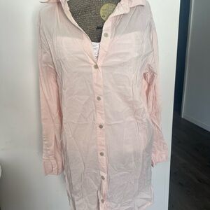 Victoria's Secret Soft Pink Long Sleeve Sleep Shirt